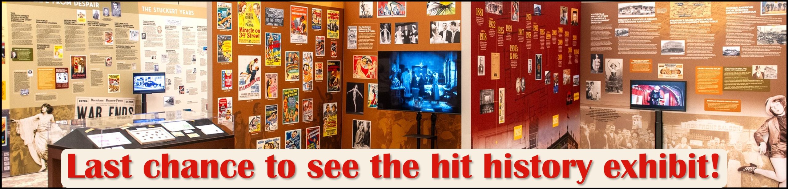 Banner – History exhibit returning